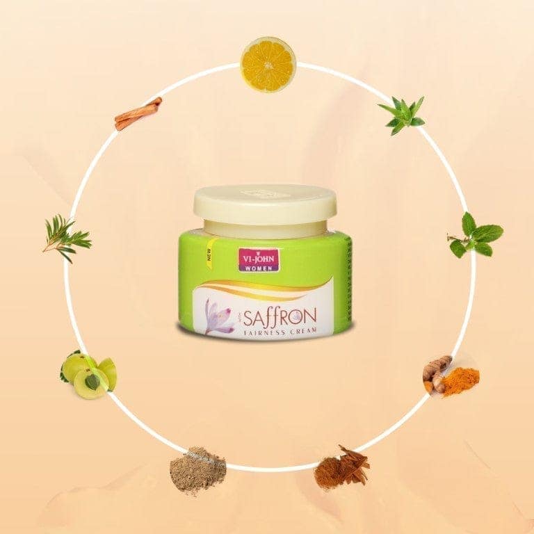 VI-JOHN Women Saffron Fairness Cream - Classic For Remove Dark Spots, Skin Whitening | With Blend Of Cellule Blanc, Saffron, Vitamin E & Mulberry Extract (All Skin) - 50 GM (Pack Of 4) view 6