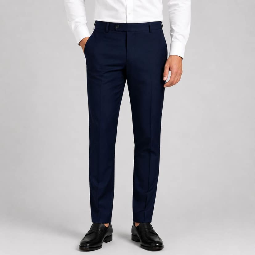 Akaya Apparels ComfortFit Blue Cotton Blend Trousers