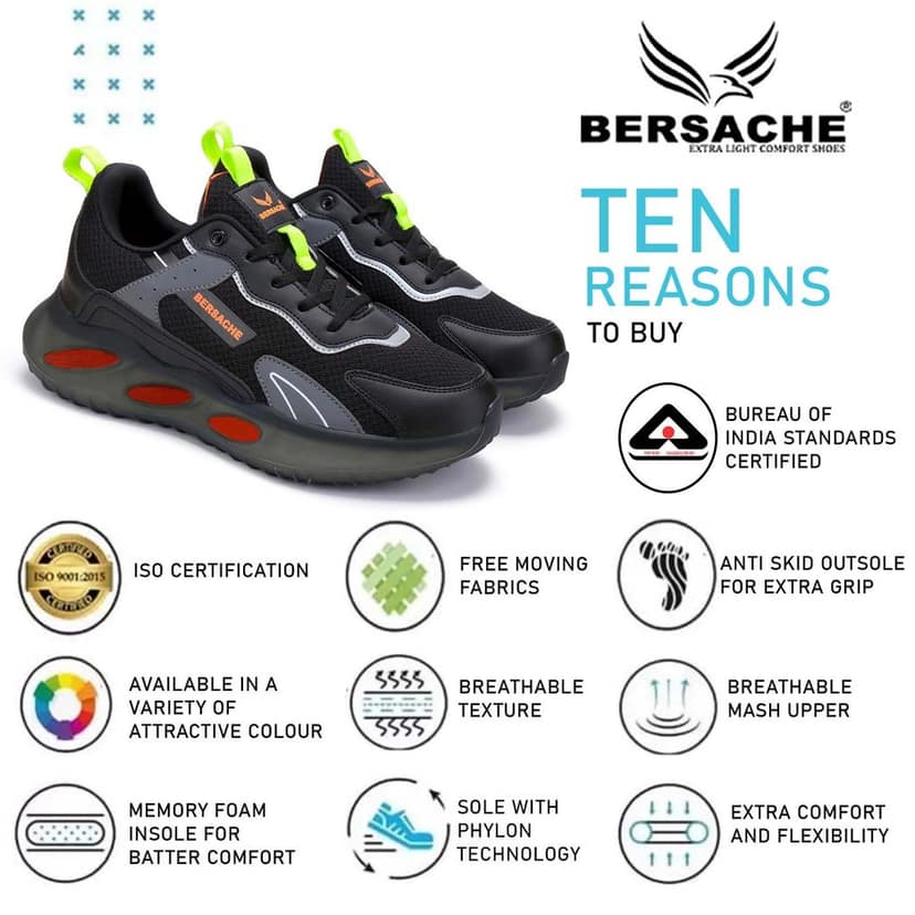 Bersache Premium Sports ,walking,Gym,cricket, Trending Running Shoes For Men's view 7