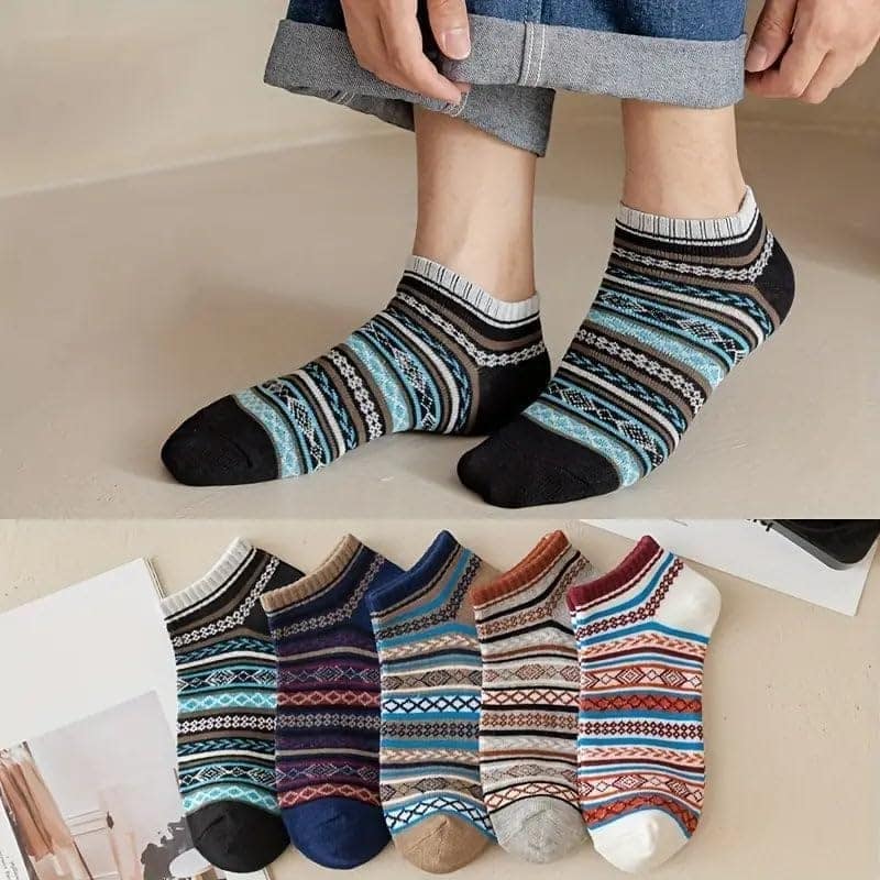 SOCKSCARVING Multicolour No Show Socks Edition Cotton Socks for Unisex - Pack of 5, No Show Edition Socks, Casual, Ankle Length, Unisex, Suitable for all Season & Occasion view 3