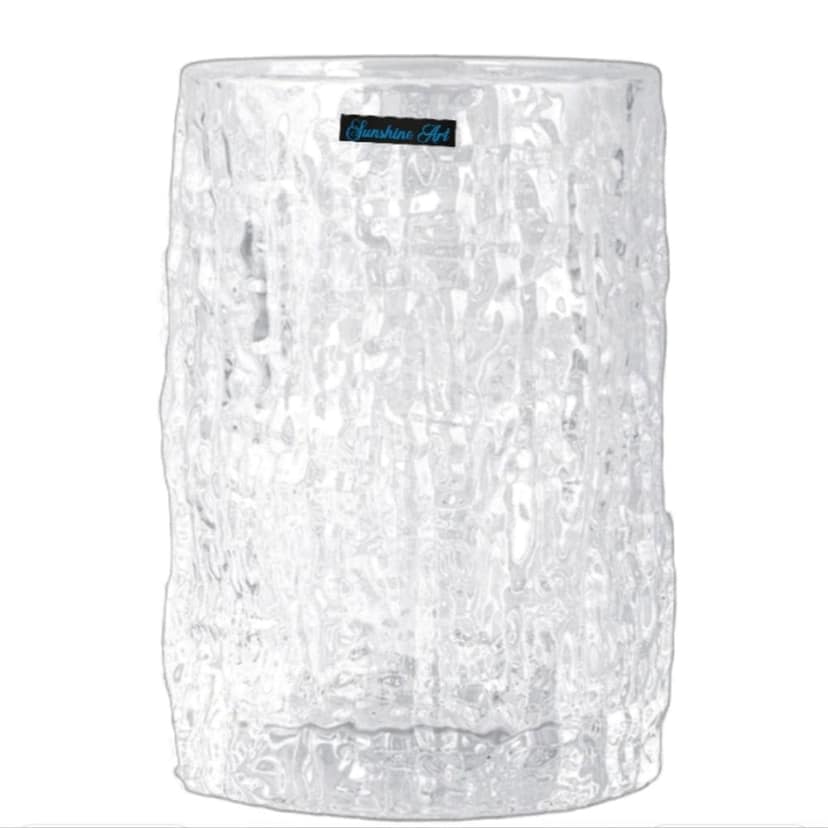 Chisel Patterned Drinking Glass view 2
