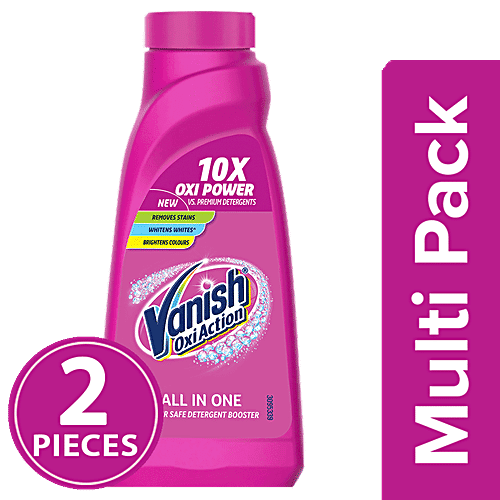 Vanish All In One Liquid Detergent Booster, 800 ml each (Pack of 2)