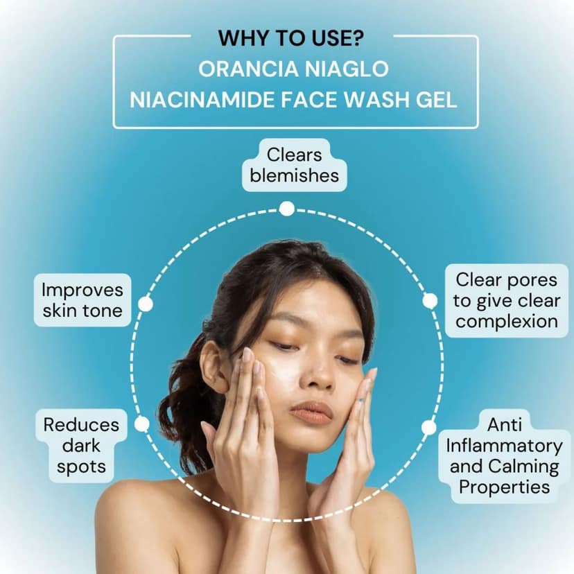 Niacinamide Face Wash Gel | Removes Excess Oils & Reduces Blemishes of the Skin | Glass Skin | For Men & Women - 100ml view 3