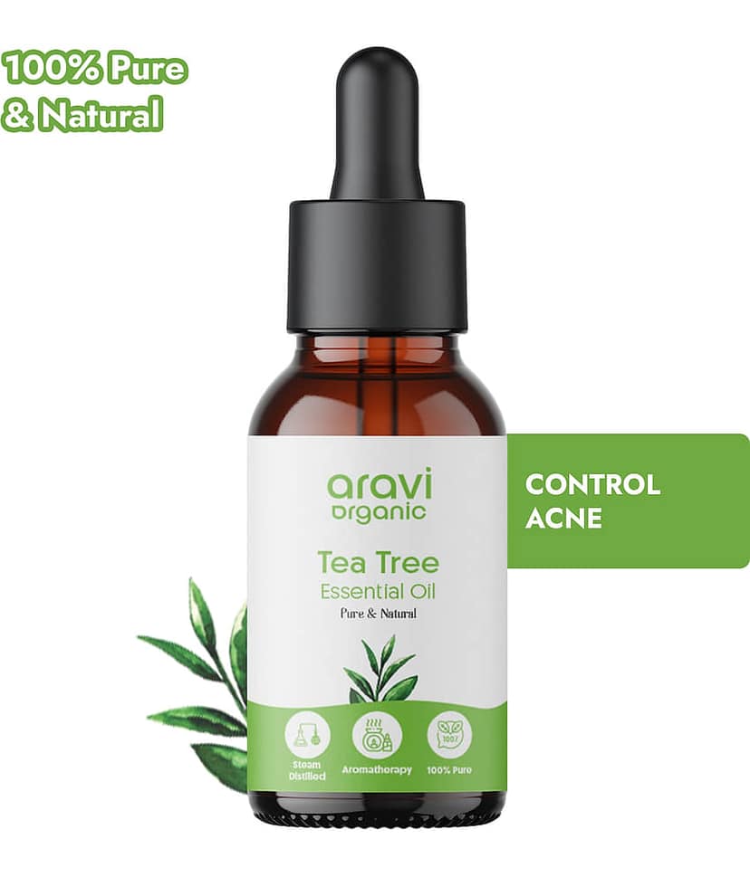 Aravi Organic Tea Tree Aromatherapy Essential Oil Aromatic With Dropper 15 mL ( Pack of 1 )