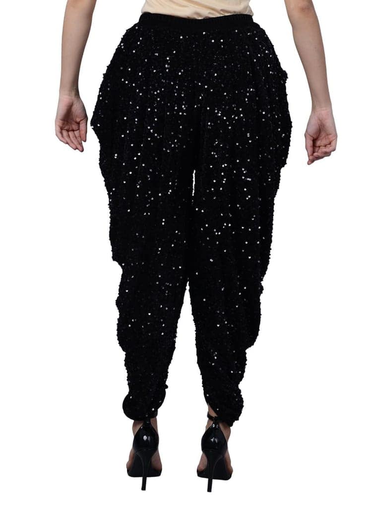 Vdesi Women Black Dhoti Pant view 4