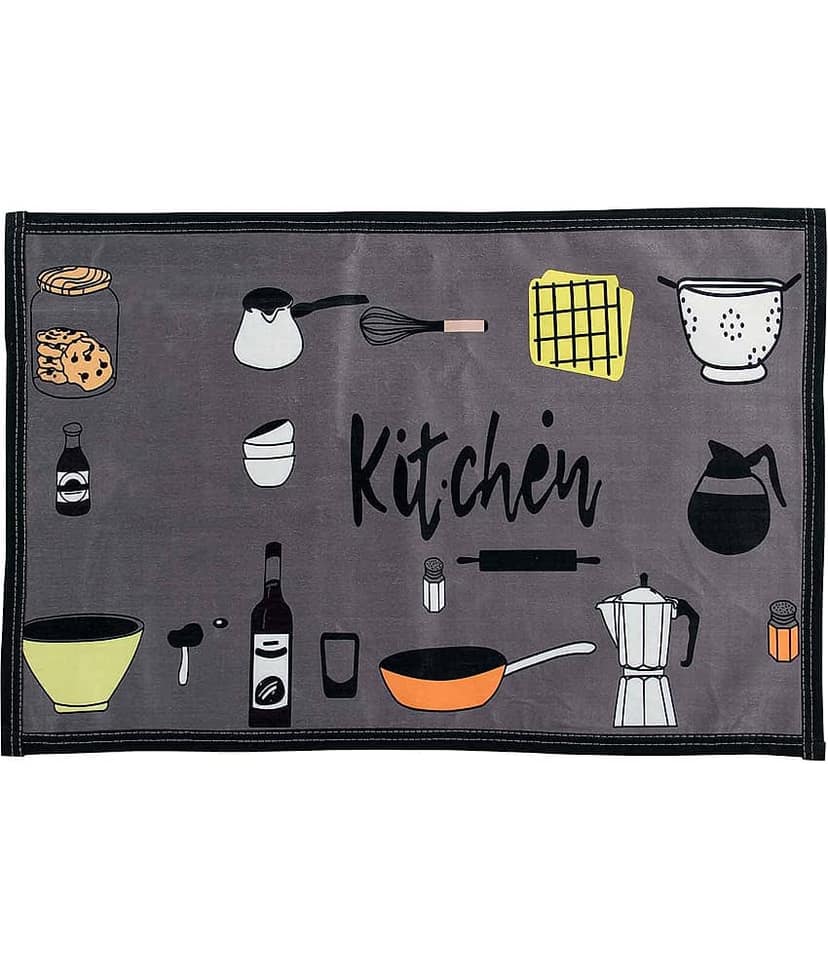 Aazeem Gray Polyester Rectangular Floor Mat ( Pack of 1 ) view 2