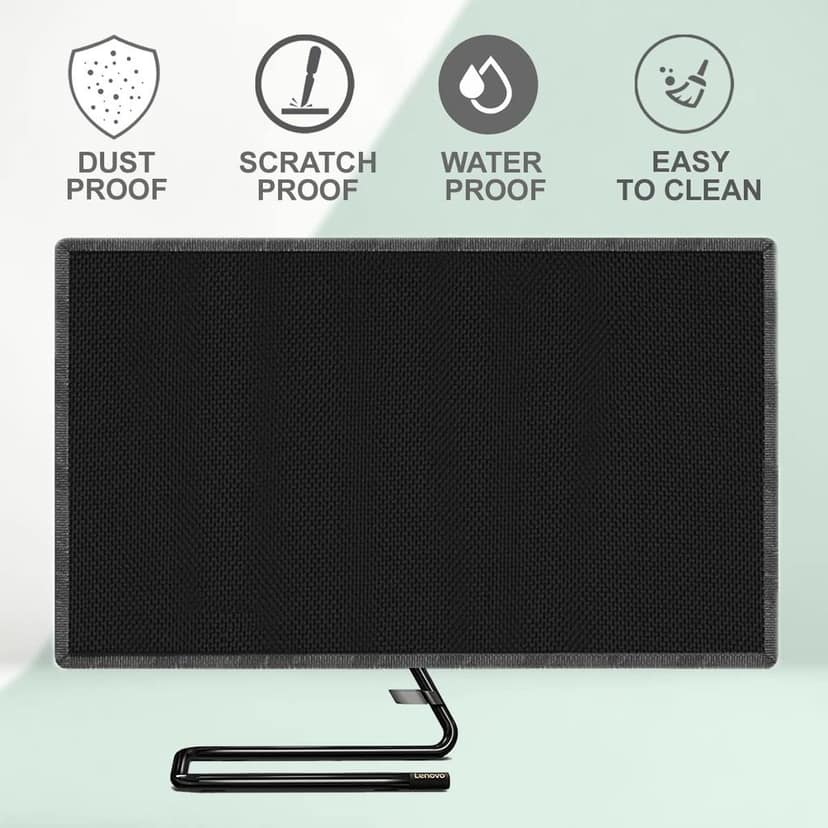 PalaP Super Premium Dust Proof Monitor Cover for HP All in ONE Desktop 21.5 inches (Black) view 6
