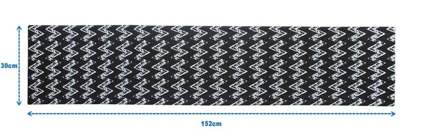 Airwill Cotton Zig Zag Designed Geometric Pattern Table Runner Length 152cm (Black, Pack of 1) view 2