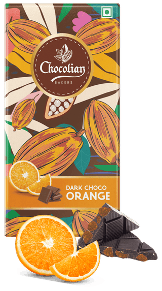 Chocolian Bakers Dark Chocolate with Orange | Dark Chocolate | 100% Veg | Eggless |