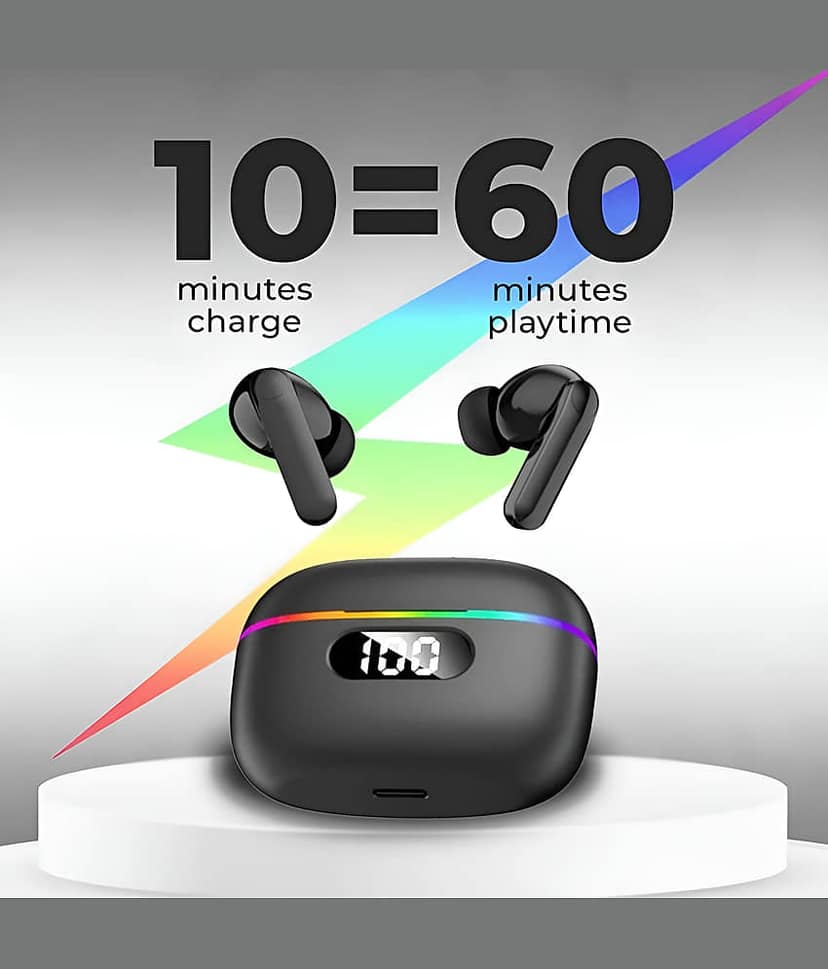 VERONIC 141 Bluetooth True Wireless (TWS) In Ear 30 Hours Playback Low Latency,Powerfull bass IPX4(Splash & Sweat Proof) Assorted view 2