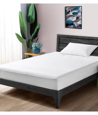 DIVINE CASA White Cotton Mattress Cover