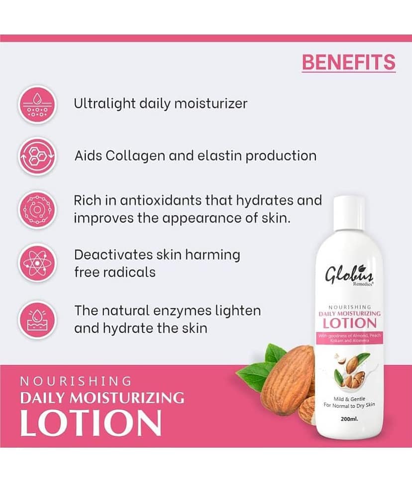 Globus Naturals Daily Moisturizing Body lotion, Skin Lightening Brightening, 200ml view 2