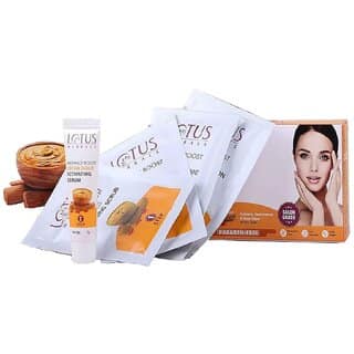 Lotus Herbals Radiance Boost Ubtan Gold Facial Kit Turmeric, Sandalwood, Rose Water and 24k Gold flakes Vegan47gm