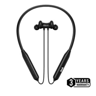 boA Rover Bluetooth Neckband Earphones with Deep Bass, Fast Charging Support, Magnetic Earbuds, HD Calling Mic, Comfort Fit All Day for Gym Workout Running Travel, Compatible with Android and iOS Devices