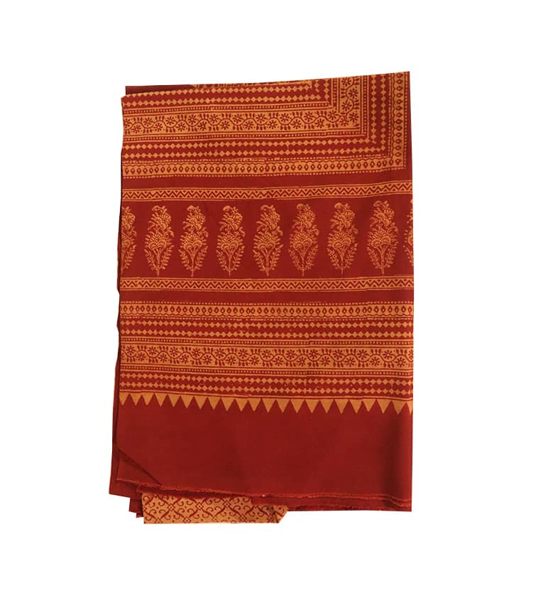 Hand Block Printed Bagh Cotton Single Bed Sheet view 4
