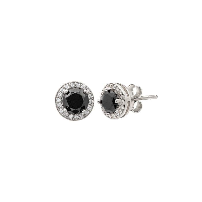 Silver Night Aura 6mm Round Studs view 5