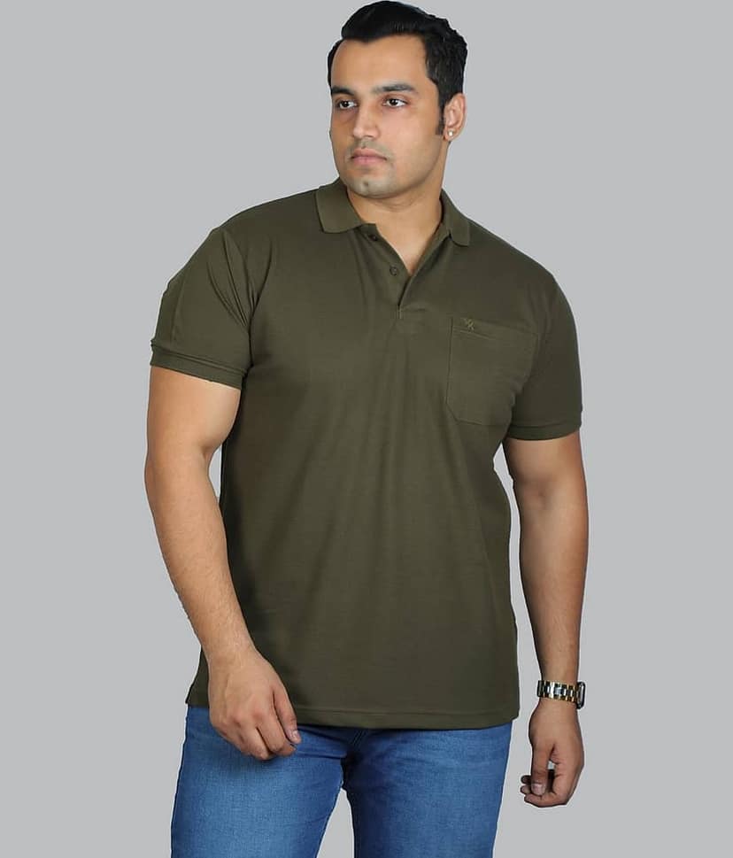 Xmex Pack of 1 Cotton Blend Regular Fit Solid Half Sleeves Men's Polo T Shirt ( Mustard )