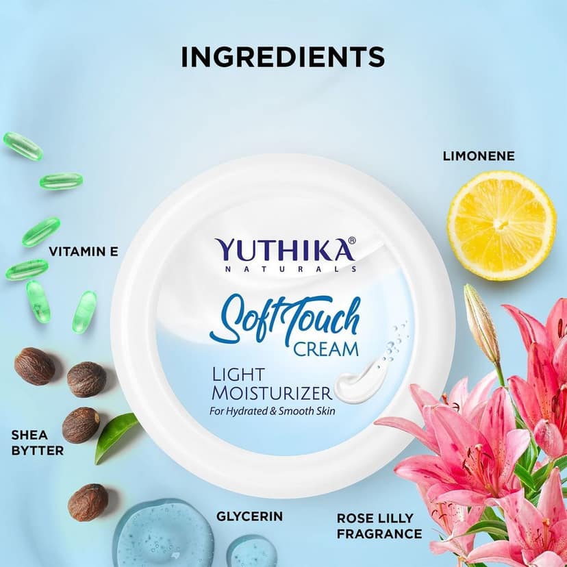 Yuthika SoftTouch Moisturizer for Face, Body, Hand, Dry Skin Moisturizer for Winter, Instant Hydration Cream (100ml) view 4