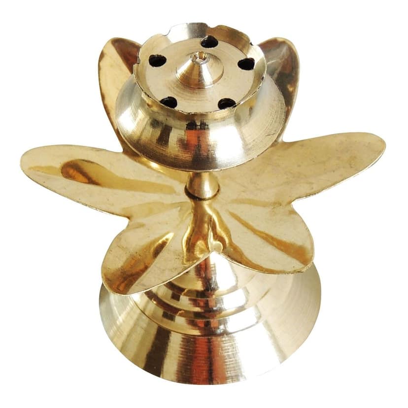Brass Kamal Patta Agarbatti Stand No. 5, Height : 2.4 Inch (ZMAS147 D) view 4