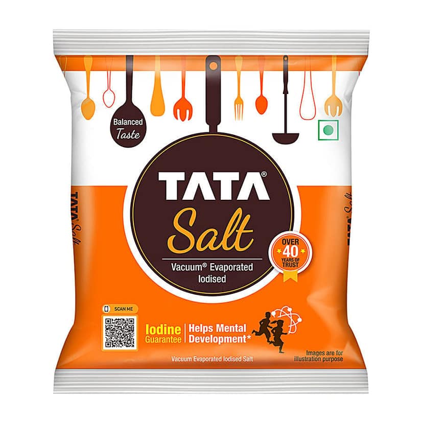 Tata Salt Vacuum Evaporated Iodised Salt, Helps Mental Development, 1 Kg Pouch view 2