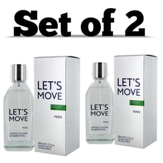Let’s Move Eau de Toilette 100ml/3.4 Oz Perfume for Men Fragrance Set of 2 Perfume