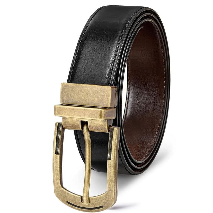LOREM Black & Brown Reversible PU Leather Belt For Men New BT01-BKL03 view 2