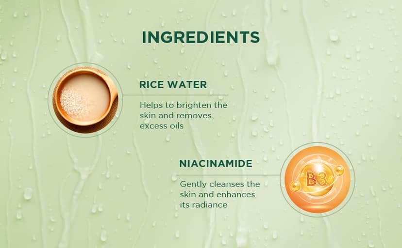 Biotique RIce Water & Niacinamide Gel Face Wash 100ml view 2