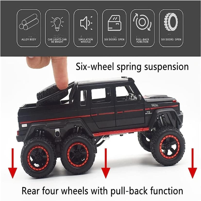 KTRS ENTERPRISE Mercedes-Benz G63 AMG 6×6 1/32 Alloy Die-Casting Car Model Children's Toys view 2