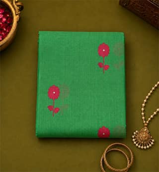 Handloom Chanderi Silk By Mercerized Cotton Saree