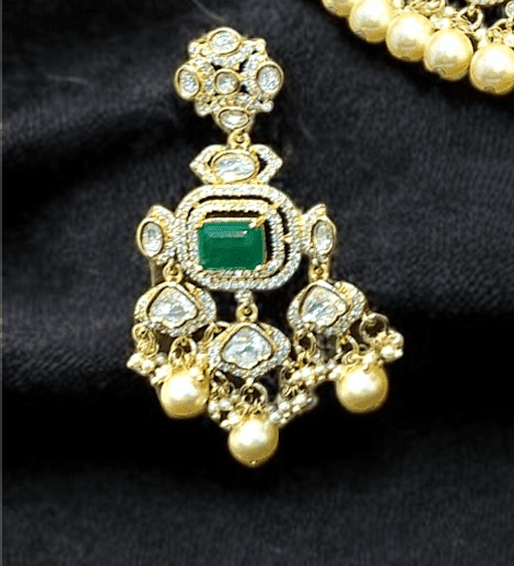 Oliveira Pearl Choker Set - The Royal Bride By Dia Art Jewels view 3