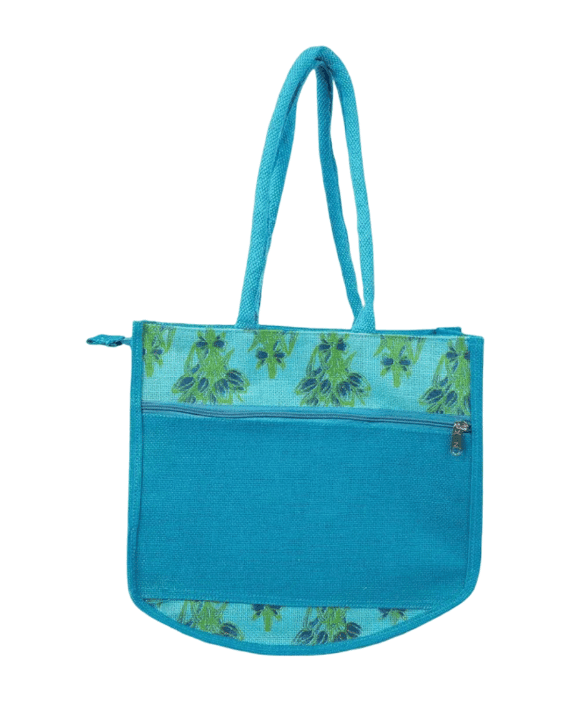 Blue Jute Hand Bag