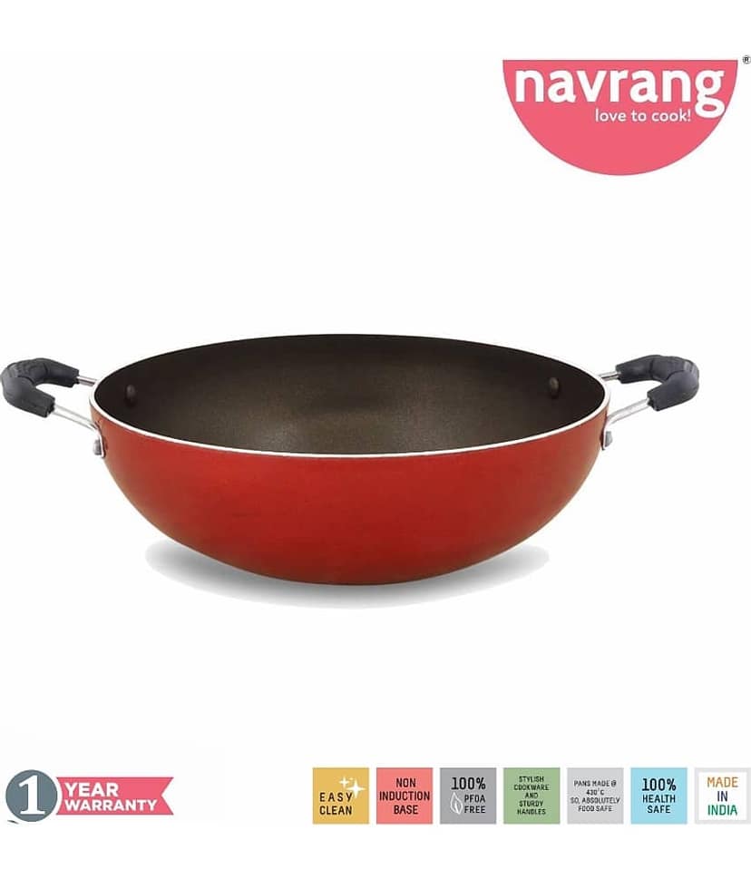 Navrang NON STICK KADAI SML Non-Stick Deep Kadhai 2000 mL