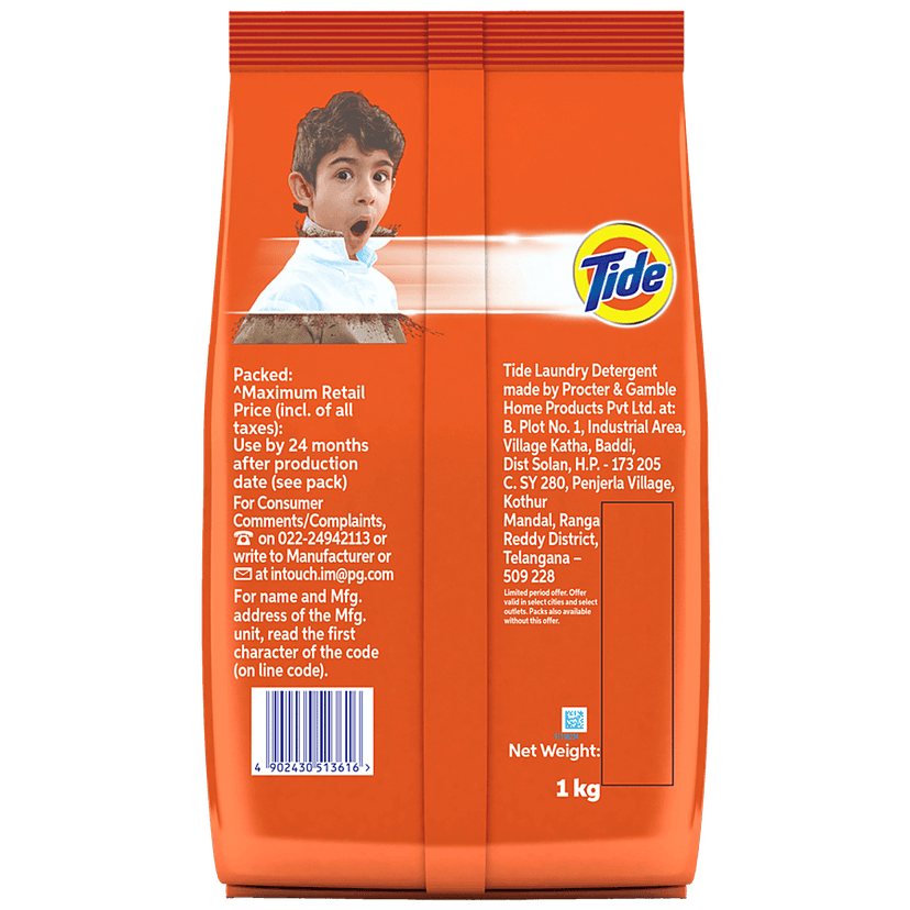 Tide Ultra Clean Detergent Washing Powder, 1 Kg view 2