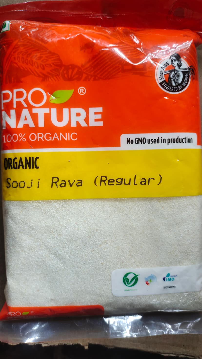 Pro nature organic sooji rava regular