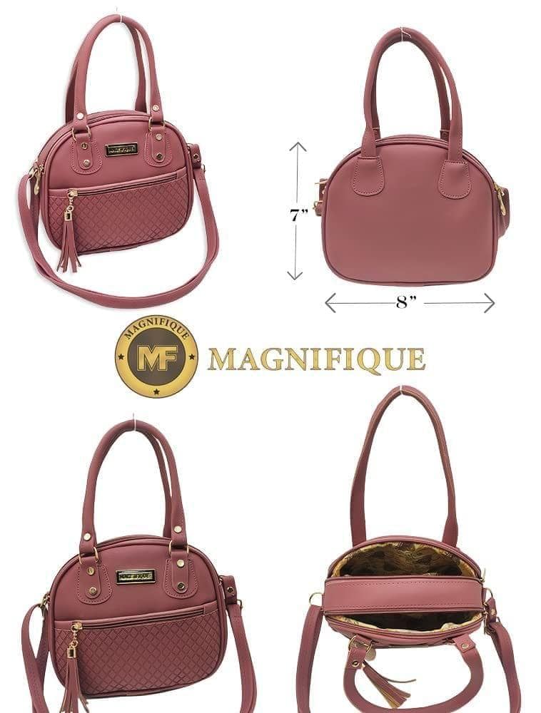 Magnifique Women's Hand/Sling/Side Bag/purse Polyurethane Western (Pink) view 3