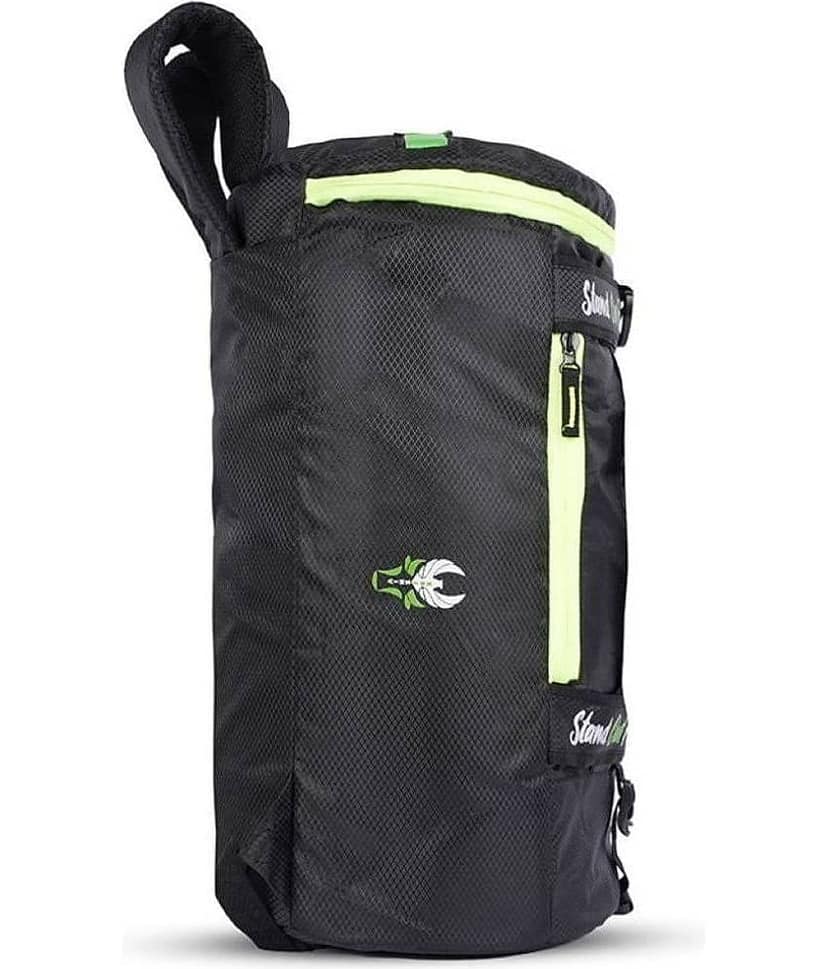krishiv 40 Ltrs Black Polyester Duffle Cum Backpack