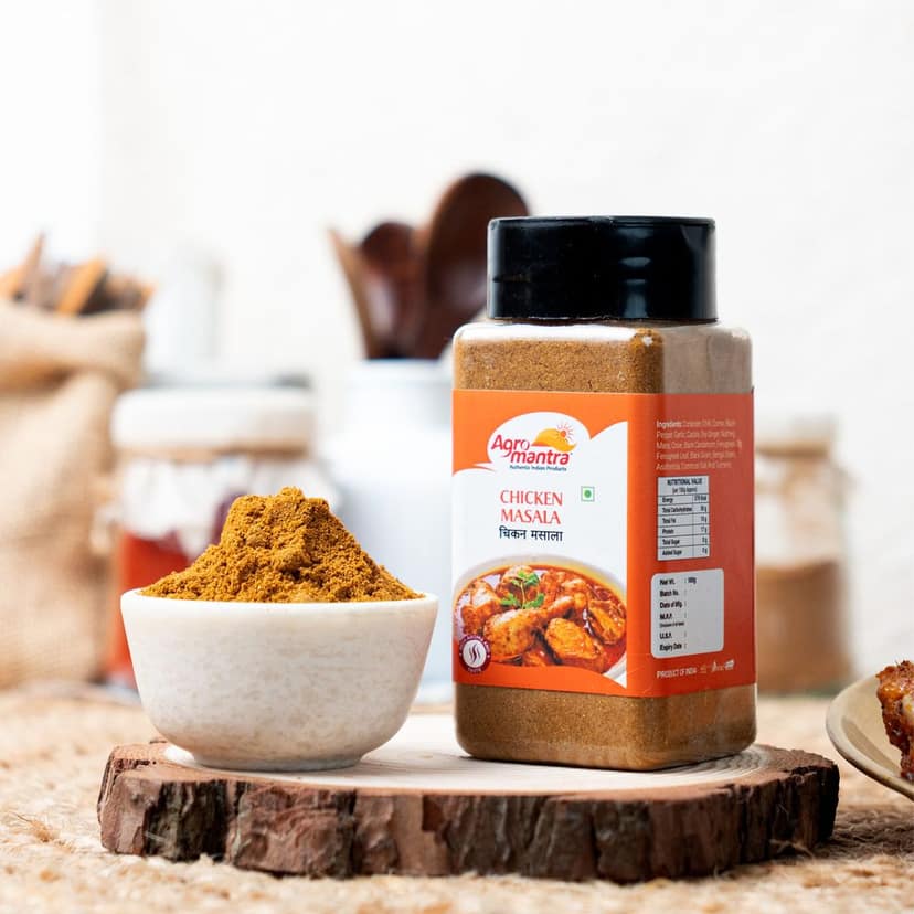 Agro Mantra Chicken Masala 100g | Authentic Indian Spice Blend | Ideal for Curries, Tandoori, & Biryani | Rich Flavor & Aroma | Handpicked Ingredients | Fresh & Preservative-Safe | Ready-to-Cook Indian Curry view 8