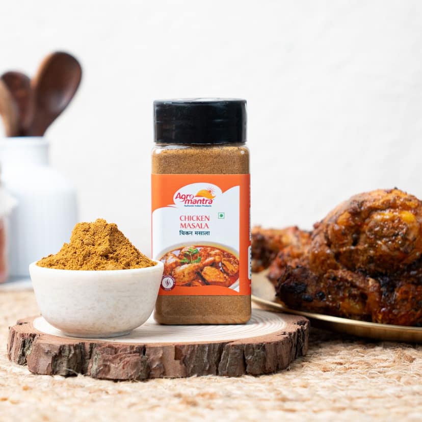 Agro Mantra Chicken Masala 100g | Authentic Indian Spice Blend | Ideal for Curries, Tandoori, & Biryani | Rich Flavor & Aroma | Handpicked Ingredients | Fresh & Preservative-Safe | Ready-to-Cook Indian Curry view 9