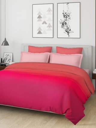 DDECOR - Creme Collection 100% Cotton Abstract Pattern MICPOL Single Quilt|152 CM X 229 CM| - Red