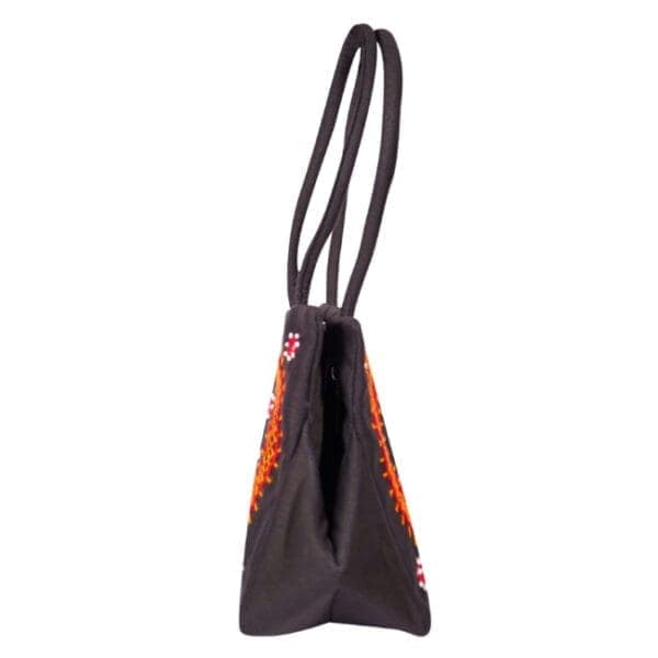 Banjara Hand Stitched Samosa Small Bag For Multipurpose Use Black Color view 3