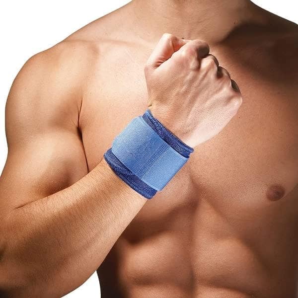 Ezyfit Neoprene Wrist Support, Sport Wrist Wrap for Wrist Pain Relief, One Size Fits Most - Blue view 2