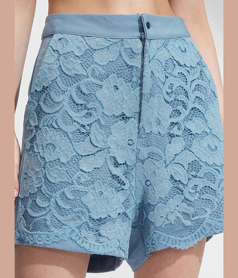 Tokyo Talkies Women Self Design Shirt With Shorts Co-Ord Set ( Blue ) view 7