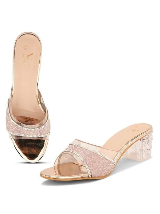 XE Looks Women's Fashion Sandal | Faux Leather Comfortable and Stylish Slip-On Heel view 2