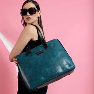 VISMIINTREND Office Bag for Women Upto 15.6 Inch Laptop | Travel Handbag | Pu Leather Stylish Tote Bag | Trendy Office Use Sling Bag | Diwali Gift for Mother | Wife