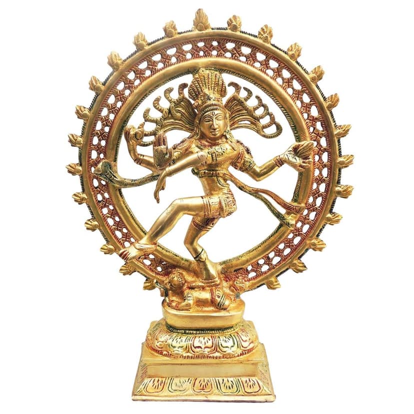 Brass Showpiece Nataraja, Natraja God Idol Statue, Height : 13.5 Inch (BSMAS118) view 2