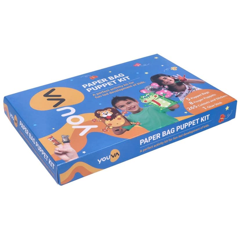 Navneet Youva Paper Bag Puppet Kit Perfect Activity Kit for Funled Development of Kids, DIY Set, Finger Puppets, Art and Craft kit, Multicolor view 6