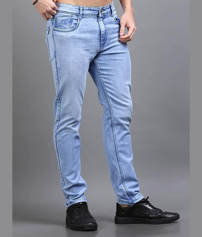 Paul Street Regular Fit Faded Men's Jeans - Light Blue ( Pack of 1 ) view 7