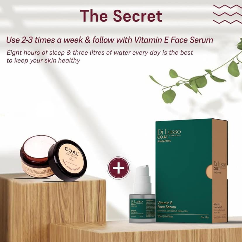 COAL Clean Beauty Mother of Pearl Face Scrub with Pearl Powder & Vitamin E | Exfoliates, Removes Dead Skin & Renews| Women | All Skin Types | 15g view 6