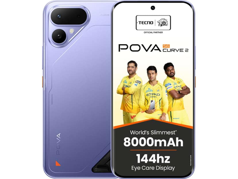 Tecno Pova Curve 2 5G Smartphone, 8GB RAM, 256GB Storage - Mystic Purple