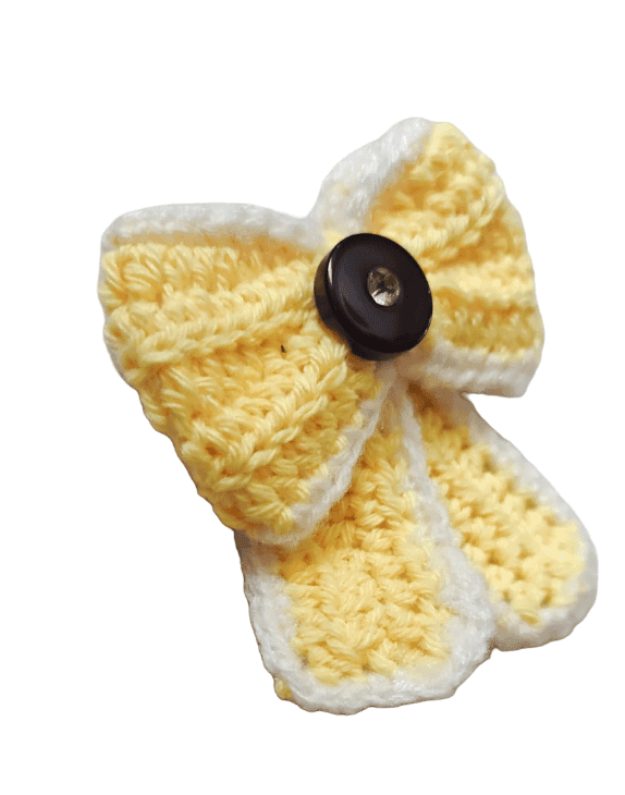 Handmade Crochet Bow Brooch (PACK OF 2) view 3